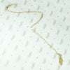 Delicate Gold Oak Leaf Pendant with Pearl Accent