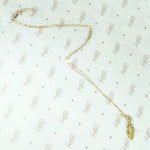 Delicate Gold Oak Leaf Pendant with Pearl Accent