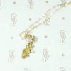 Delicate Gold Oak Leaf Pendant with Pearl Accent