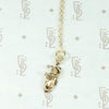 Delicate Gold Oak Leaf Pendant with Pearl Accent