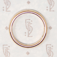 Softly Curved Art Deco Era Gold Wedding Band