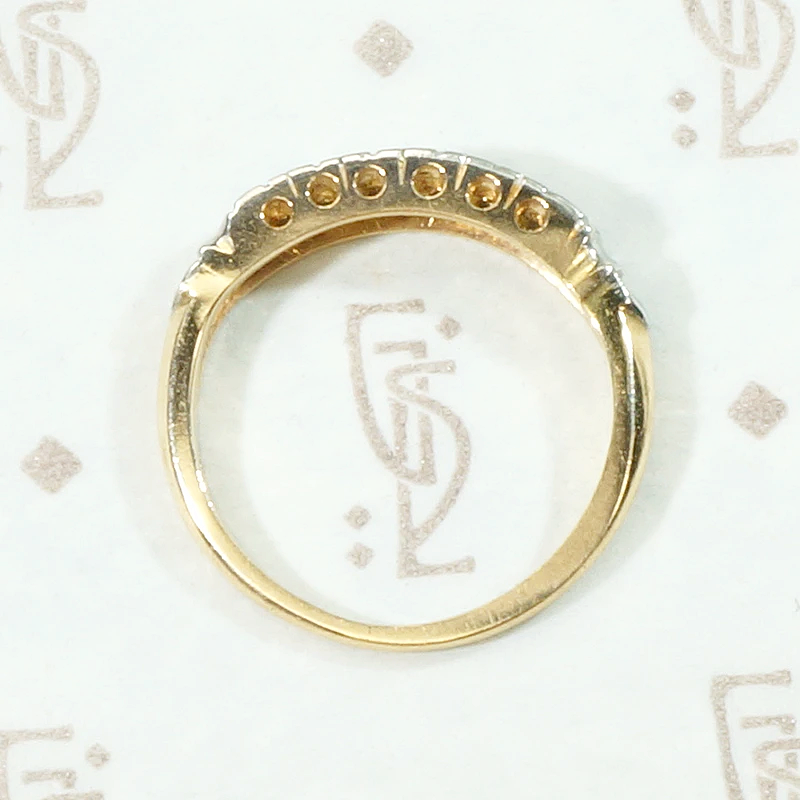 Platinum & 18ct Gold Engraved Diamond Wedding Band