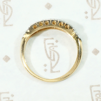 Platinum & 18ct Gold Engraved Diamond Wedding Band