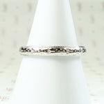 Ring of Flowers White Gold Wedding Band