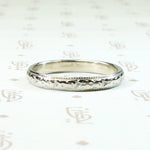 Ring of Flowers White Gold Wedding Band