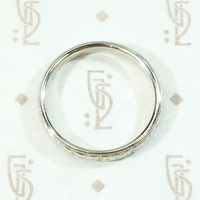 Ring of Flowers White Gold Wedding Band