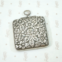 Mysterious & Romantic Edwardian Silver Mirror Pendant