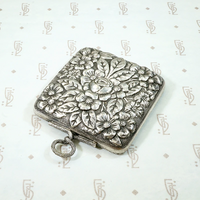 Mysterious & Romantic Edwardian Silver Mirror Pendant