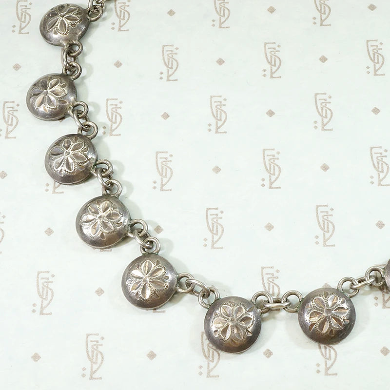 Engraved Silver Necklace Signed Newman's Reno Silver Shop