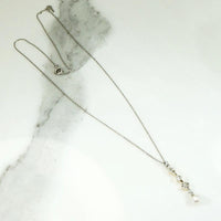Lovely Edwardian Lavalier with Diamonds & Pearl