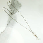 Lovely Edwardian Lavalier with Diamonds & Pearl