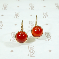 Sweetest 1960s Carnelian Ear Bobs