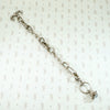 Fancy Sterling Link Bracelet with Moonstone Dangle