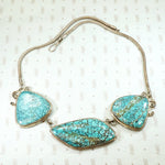 Bold Natural Turquoise in Sterling Silver Necklace