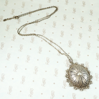 Light & Lacy Domed Sterling Filigree Pendant