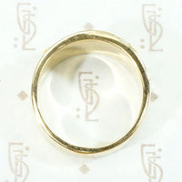 Luxurious Gold Nugget Deco Era Mens Band