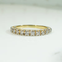 Stunning Platinum and 18k Gold Diamond Band