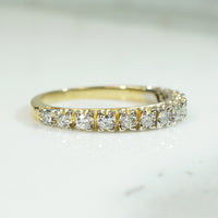 Stunning Platinum and 18k Gold Diamond Band