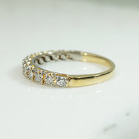 Stunning Platinum and 18k Gold Diamond Band