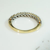 Stunning Platinum and 18k Gold Diamond Band