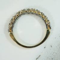 Stunning Platinum and 18k Gold Diamond Band