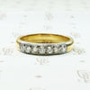 Old Mine Diamond Wedding Band in Platinum & Glossy Gold