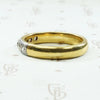 Old Mine Diamond Wedding Band in Platinum & Glossy Gold