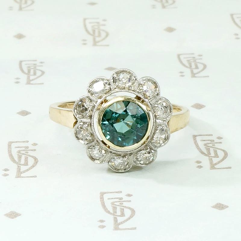 Dazzling Daisy Halo Ring with Zircon