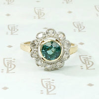 Dazzling Daisy Halo Ring with Zircon