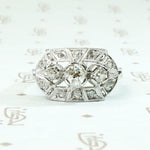 Hybrid Beauty 1940s Ring with Victorian Diamonds
