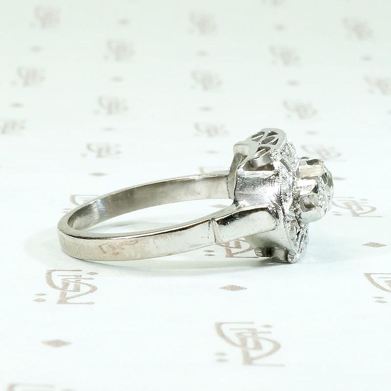 Hybrid Beauty 1940s Ring with Victorian Diamonds
