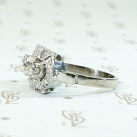 Hybrid Beauty 1940s Ring with Victorian Diamonds