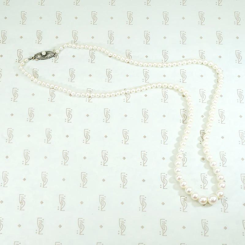 Princess Length Graduated Pearls with Pearl-Set Clasp
