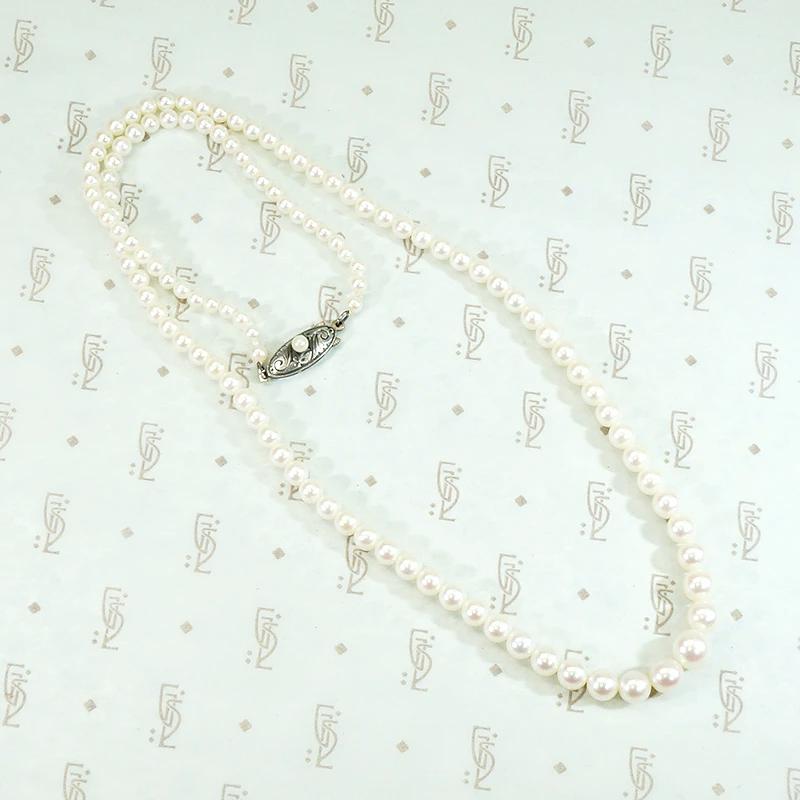 Princess Length Graduated Pearls with Pearl-Set Clasp