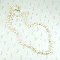 Glowing Matinee Length Strand of Vintage Pearls