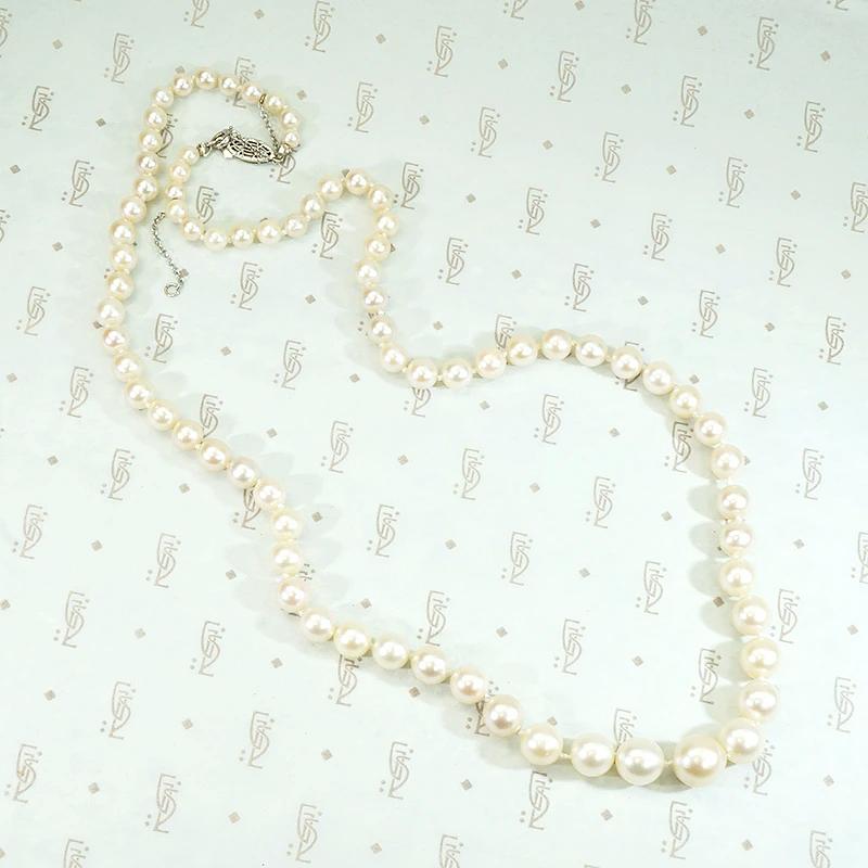 Glowing Matinee Length Strand of Vintage Pearls