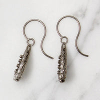 Edwardian Platinum & Diamond Teardrop Earrings