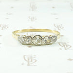 Marvelous Old Mine Cut Diamond Edwardian Wedding Band