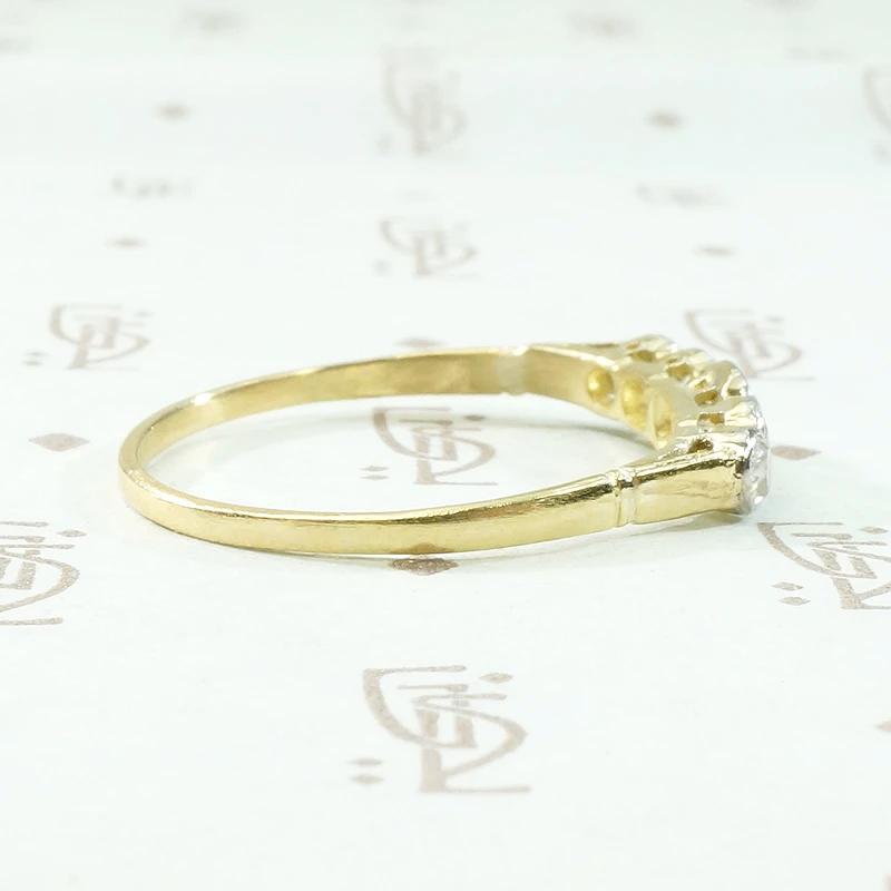 Marvelous Old Mine Cut Diamond Edwardian Wedding Band