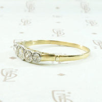 Marvelous Old Mine Cut Diamond Edwardian Wedding Band