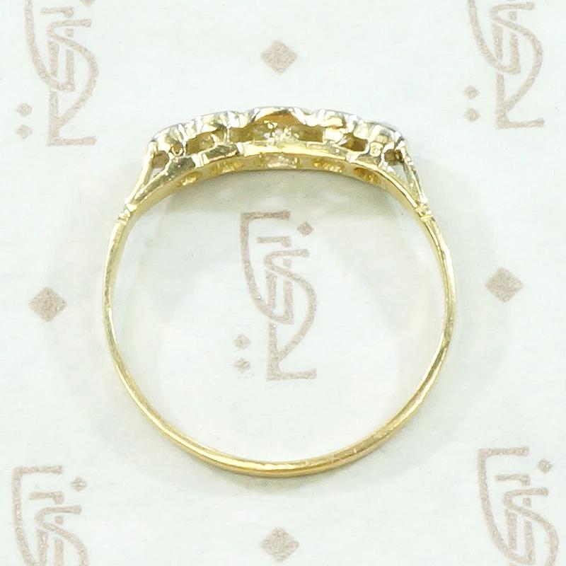 Marvelous Old Mine Cut Diamond Edwardian Wedding Band