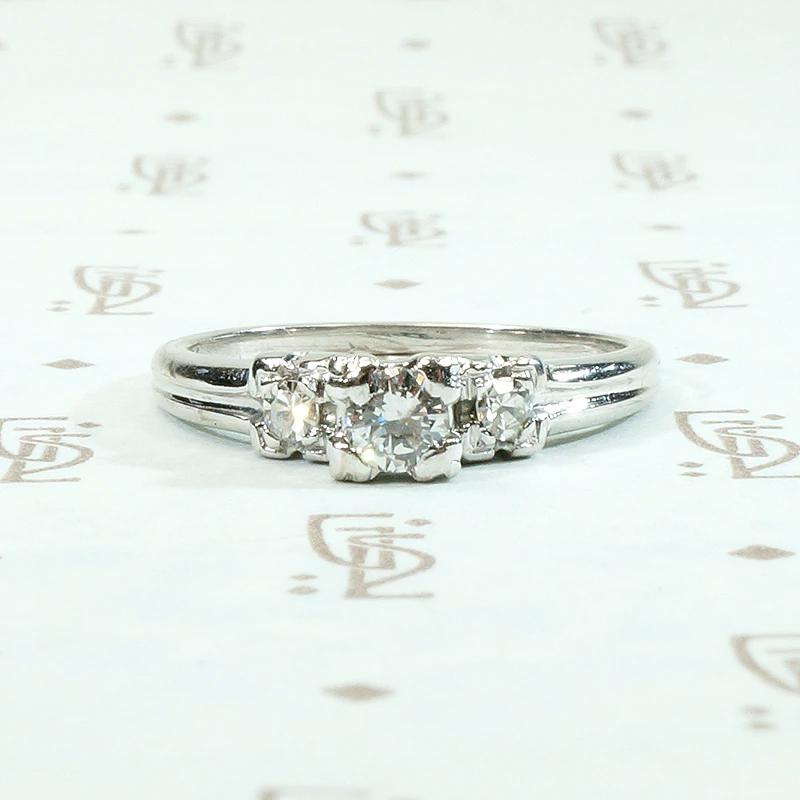 Sweetly Sophisticated 1940s Diamond Engagement Ring