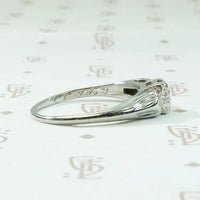 Classic Vintage Diamond Engagement Ring in White Gold