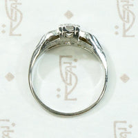 Classic Vintage Diamond Engagement Ring in White Gold