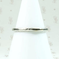 Soft Floral Pattern Art Deco White Gold Wedding Band