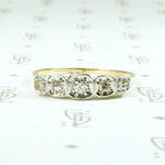 Victorian Platinum & Gold Five-Stone Diamond Band
