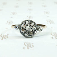 Delightfully Organic Rose Cut Diamond Cluster Ring