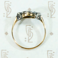 Delightfully Organic Rose Cut Diamond Cluster Ring