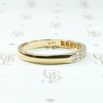 Mid Century Diamond Wedding Band in Sleek Gold