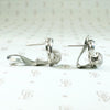Luxe & Lively Diamond Retro Earrings in Platinum